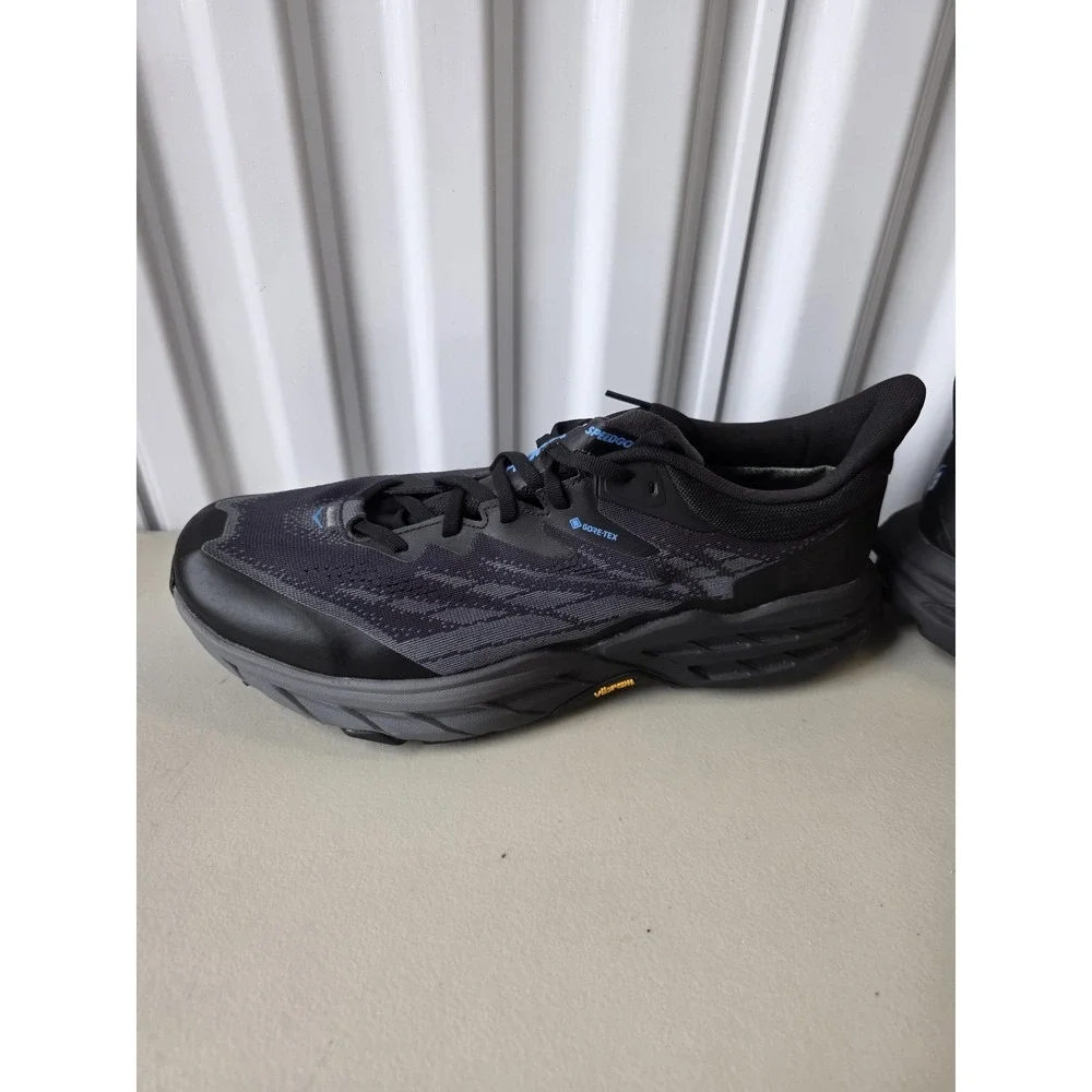 Hoka One One Speedgoat 5 GTX Spike Shoes Mens 12.5 Gray Trail Running Vibram